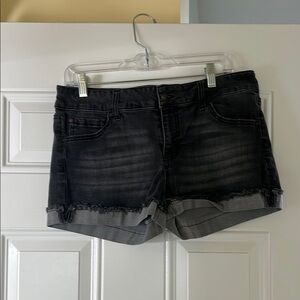 Black Denim Women's Shorts